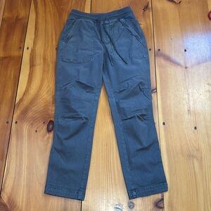 FAHERTY XS Rugged Gray Traveler Pant Slim Drawstring Dimpled Knees